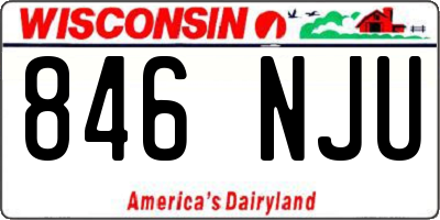 WI license plate 846NJU