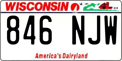WI license plate 846NJW