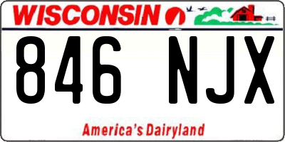 WI license plate 846NJX