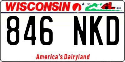 WI license plate 846NKD