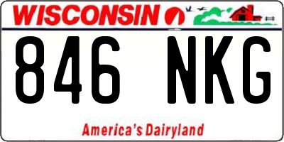 WI license plate 846NKG