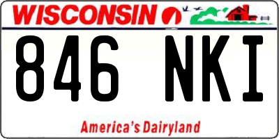 WI license plate 846NKI