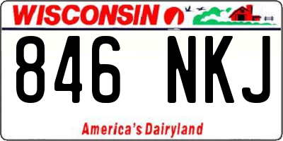 WI license plate 846NKJ