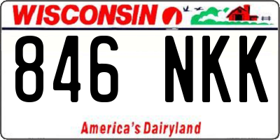 WI license plate 846NKK