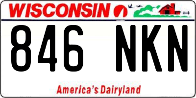 WI license plate 846NKN