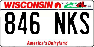 WI license plate 846NKS