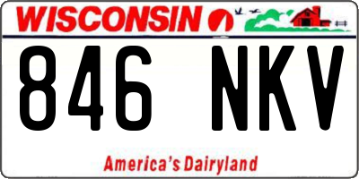 WI license plate 846NKV