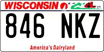 WI license plate 846NKZ