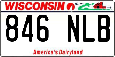 WI license plate 846NLB