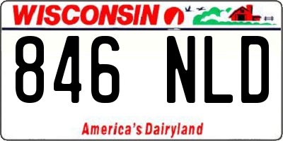 WI license plate 846NLD