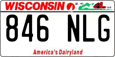 WI license plate 846NLG