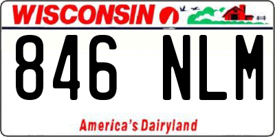 WI license plate 846NLM