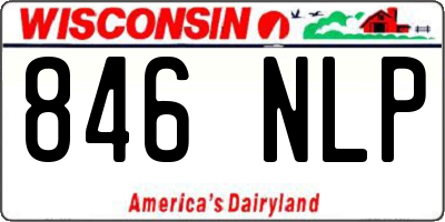 WI license plate 846NLP