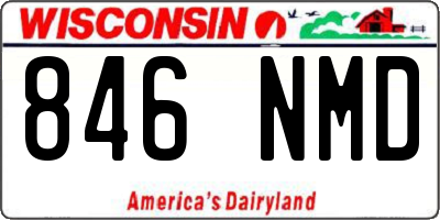 WI license plate 846NMD