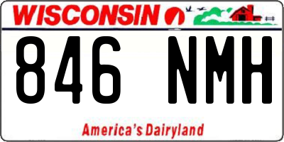 WI license plate 846NMH