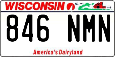 WI license plate 846NMN
