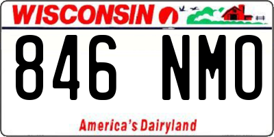 WI license plate 846NMO