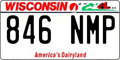 WI license plate 846NMP