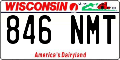 WI license plate 846NMT