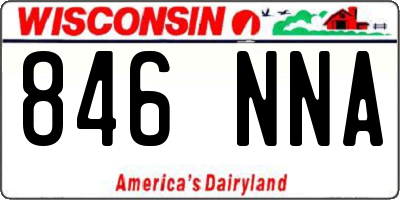 WI license plate 846NNA