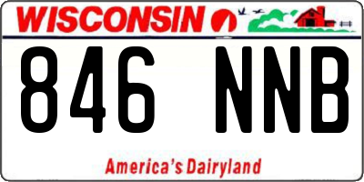 WI license plate 846NNB