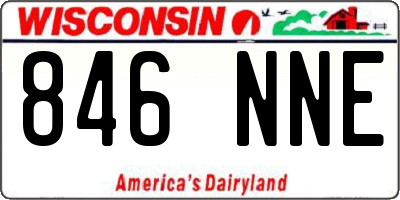WI license plate 846NNE