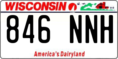 WI license plate 846NNH