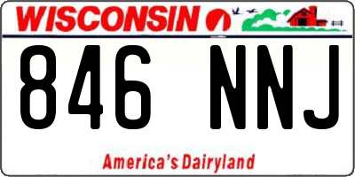 WI license plate 846NNJ