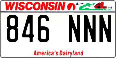 WI license plate 846NNN