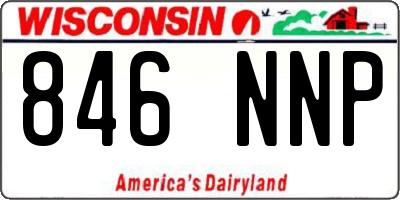 WI license plate 846NNP