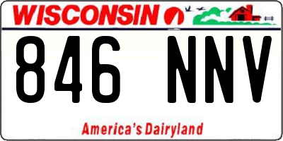 WI license plate 846NNV