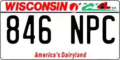 WI license plate 846NPC