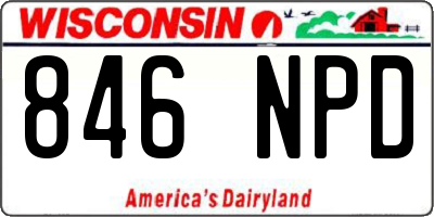 WI license plate 846NPD