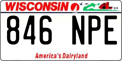 WI license plate 846NPE