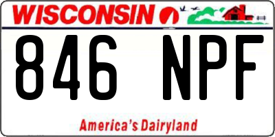WI license plate 846NPF