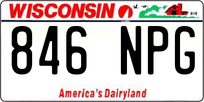 WI license plate 846NPG