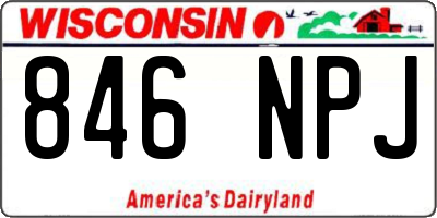 WI license plate 846NPJ