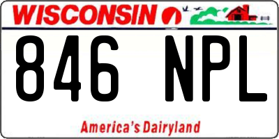 WI license plate 846NPL