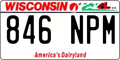 WI license plate 846NPM