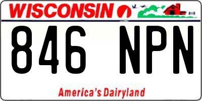 WI license plate 846NPN