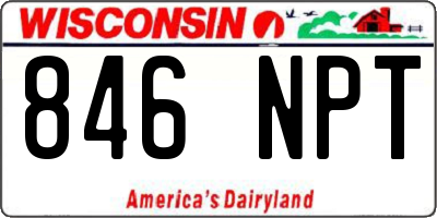 WI license plate 846NPT