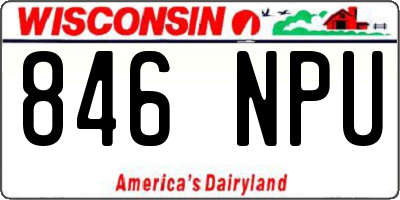 WI license plate 846NPU
