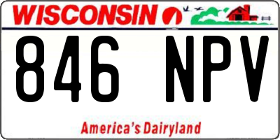 WI license plate 846NPV
