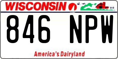 WI license plate 846NPW