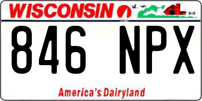 WI license plate 846NPX