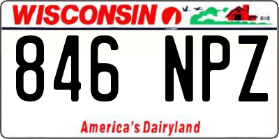WI license plate 846NPZ