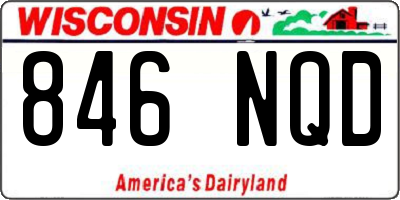 WI license plate 846NQD