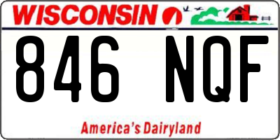 WI license plate 846NQF