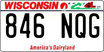 WI license plate 846NQG