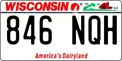 WI license plate 846NQH